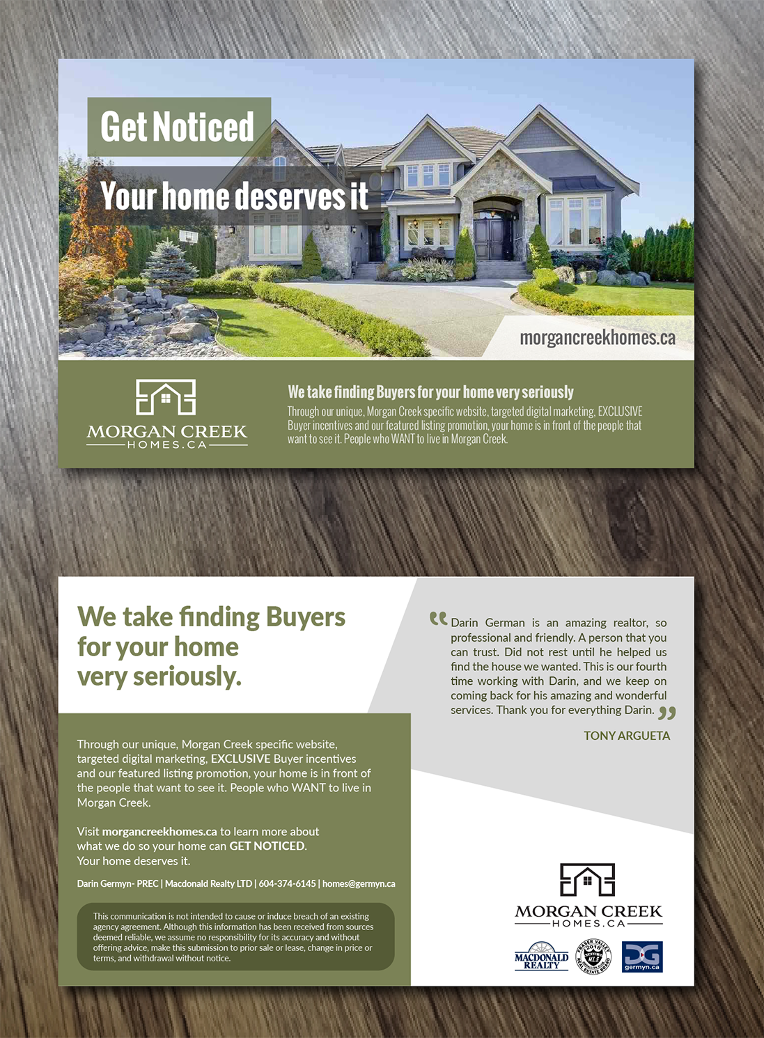 Postcard Design by Alexandar for Macdonald Realty | Design #17555762