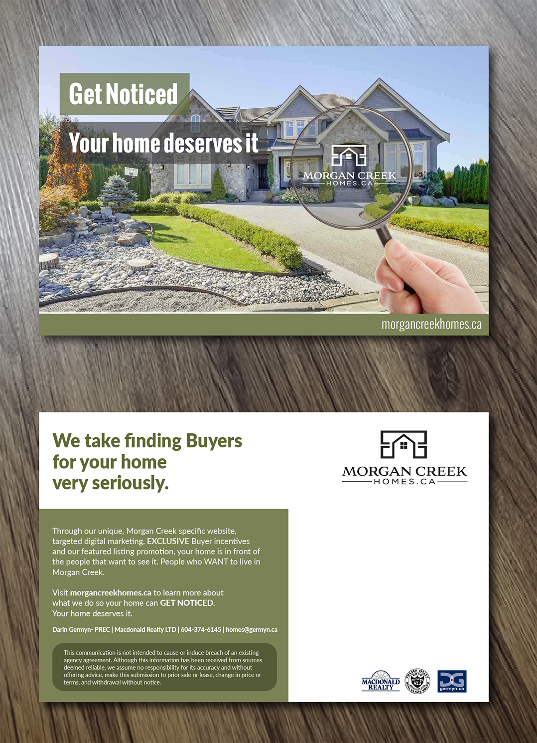 Design de Carte Postale par Alexandar pour Macdonald Realty | Design #17574533