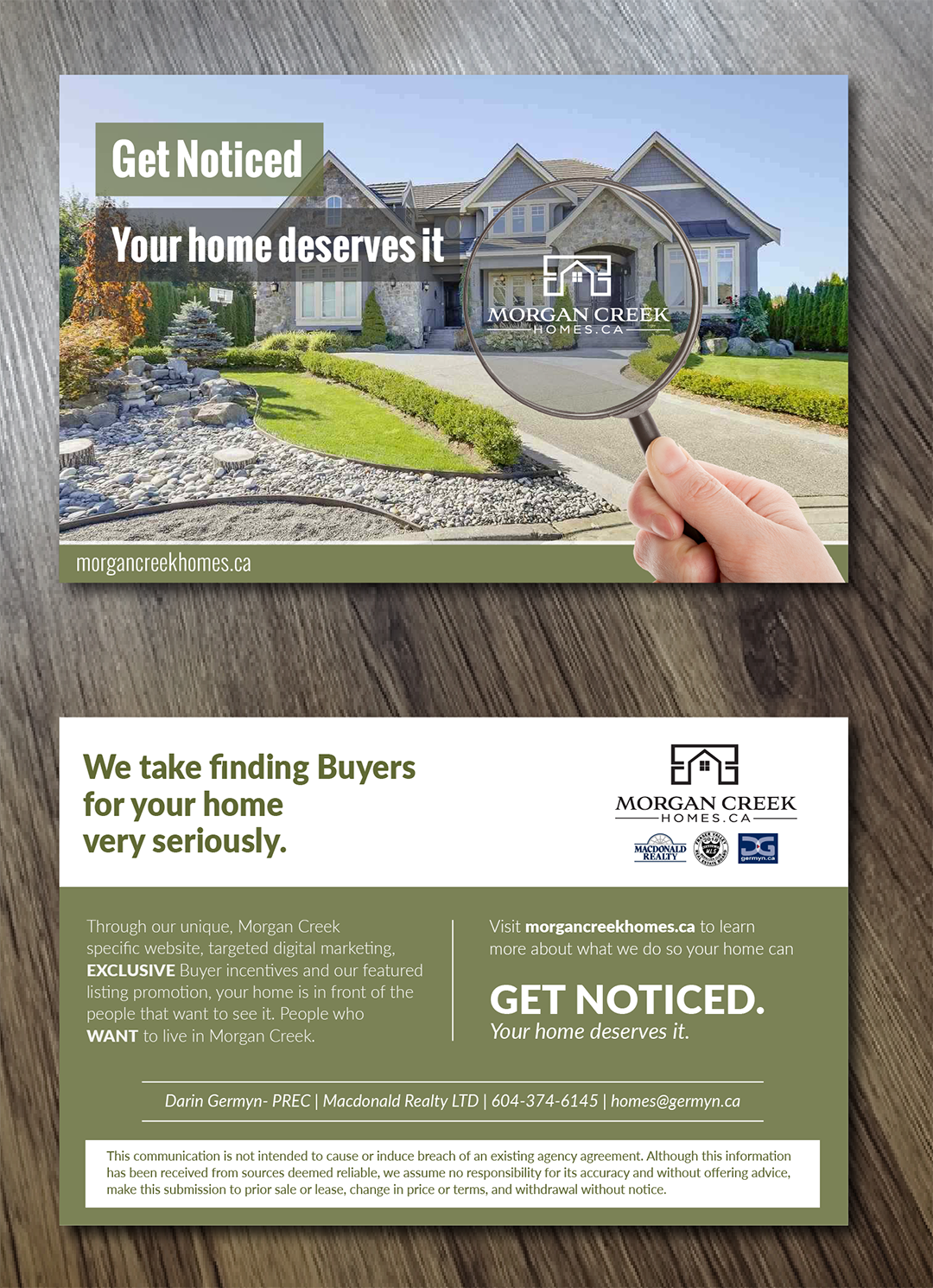 Postcard Design by Alexandar for Macdonald Realty | Design #17579879