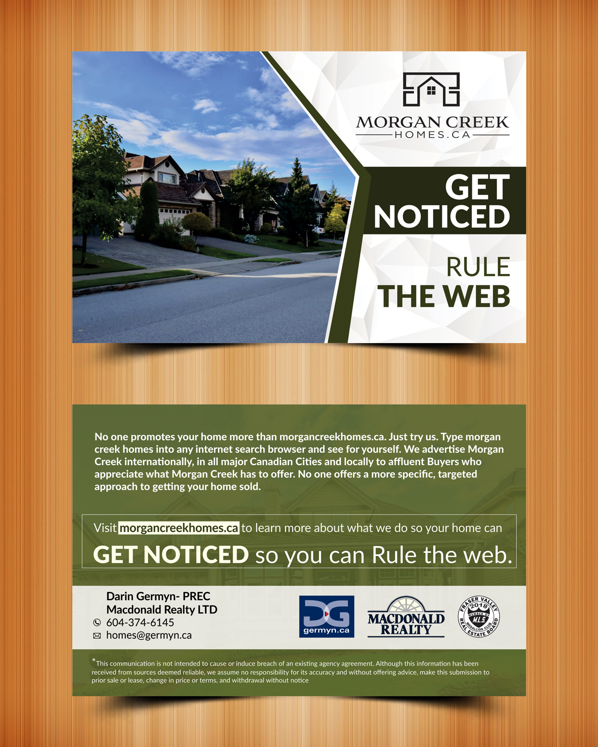 Diseño de Postal por ecorokerz para Macdonald Realty | Diseño #17550967