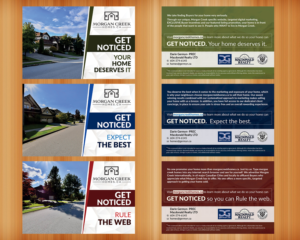 Upscale neighbourhood mail campaign requiring 3 postcard designs | Diseño de Postal por ecorokerz