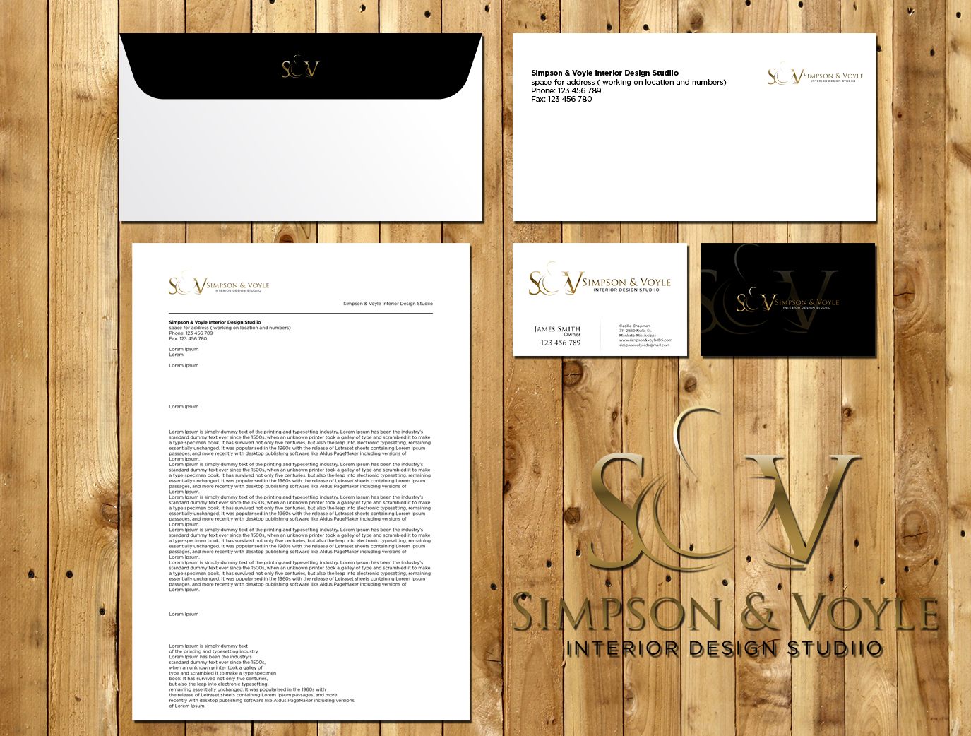 Logo Design by torresace for Simpson & Voyle Interior Design | Design #17358494