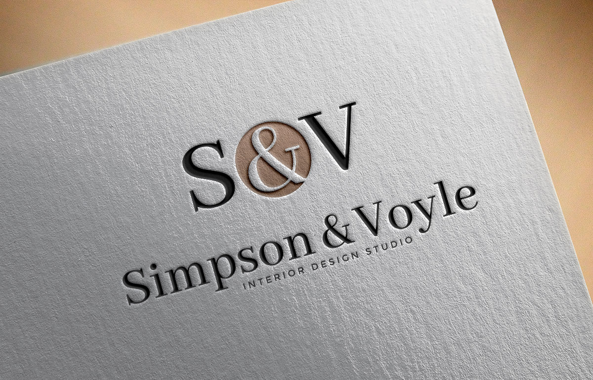 Logo Design by Atec for Simpson & Voyle Interior Design | Design #17365824