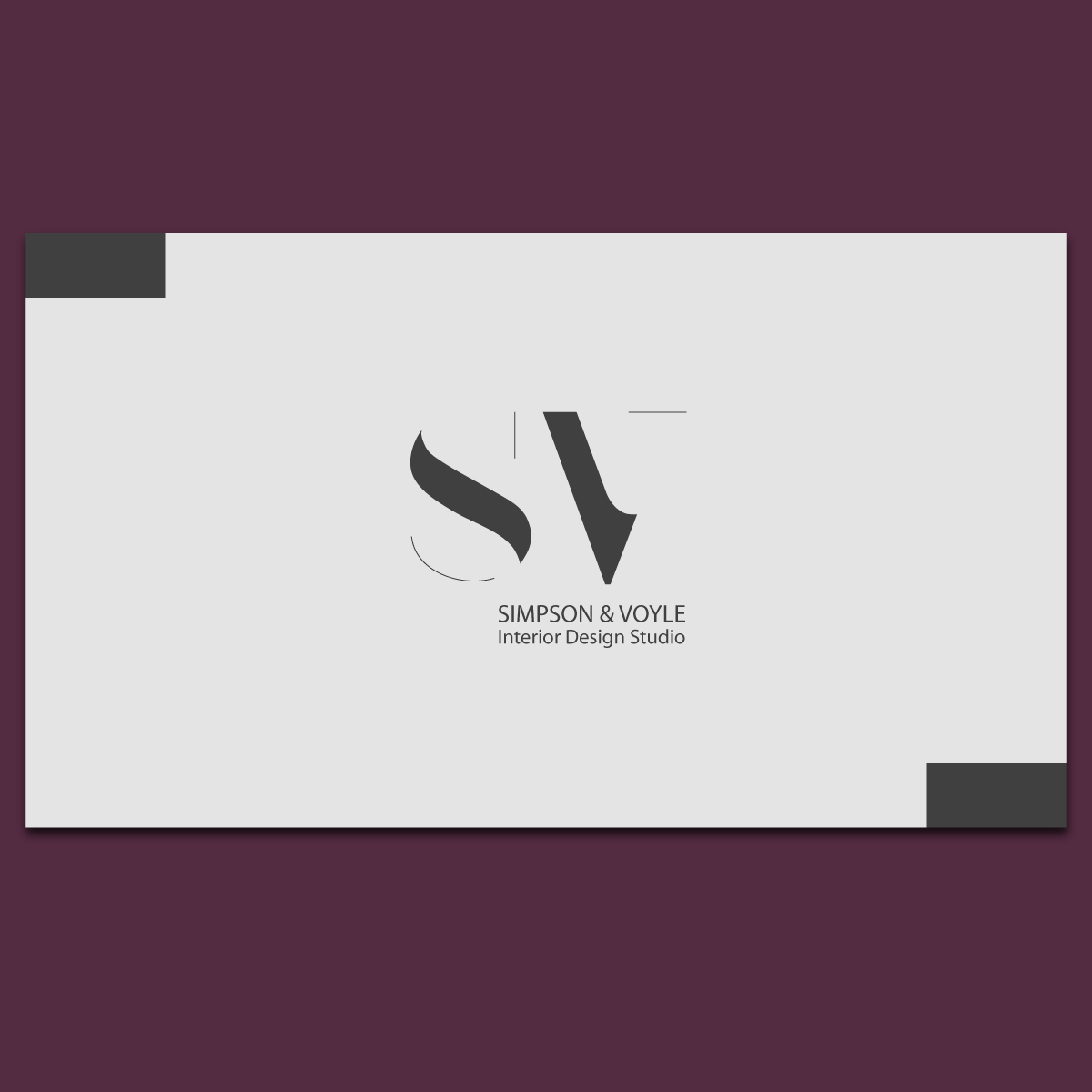 Logo Design by VictoriaS. for Simpson & Voyle Interior Design | Design #17396738