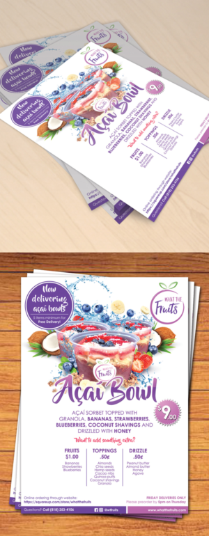 Flyer Design by Erkou for What The Fruits | Design: #17435900
