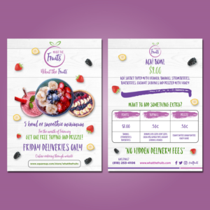Flyer Design by debdesign for What The Fruits | Design: #17385029