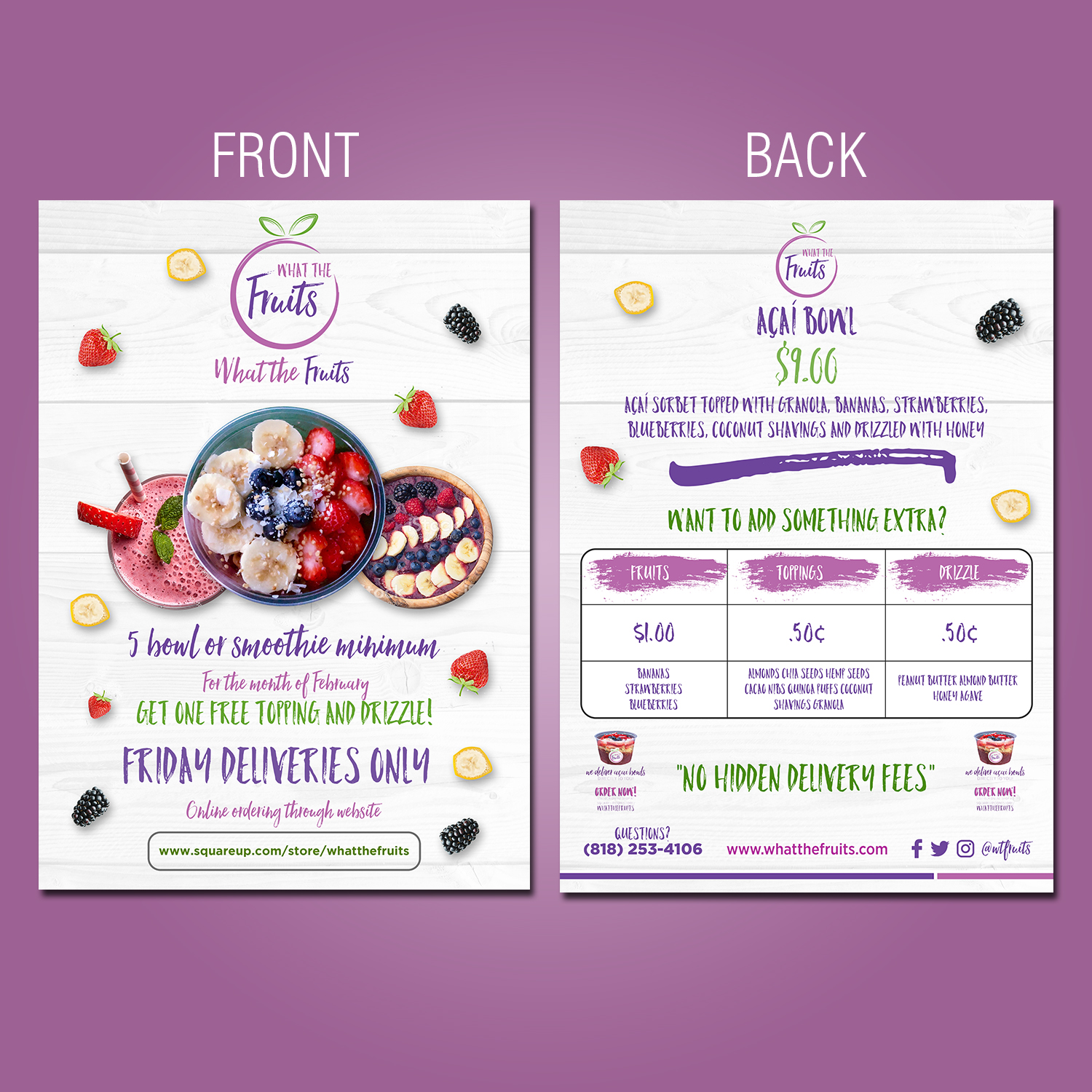 Flyer Design by debdesign for What The Fruits | Design #17385030