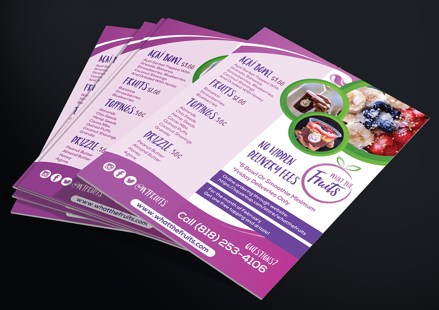 Flyer Design by Deziners Zone for What The Fruits | Design #17363892