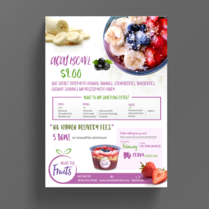 Flyer Design by creative.bugs for What The Fruits | Design: #17376702