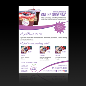 Flyer Design by Creative Jiniya for What The Fruits | Design: #17488168