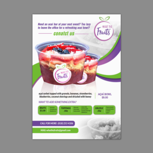 Flyer Design by n214008 for What The Fruits | Design: #17378482