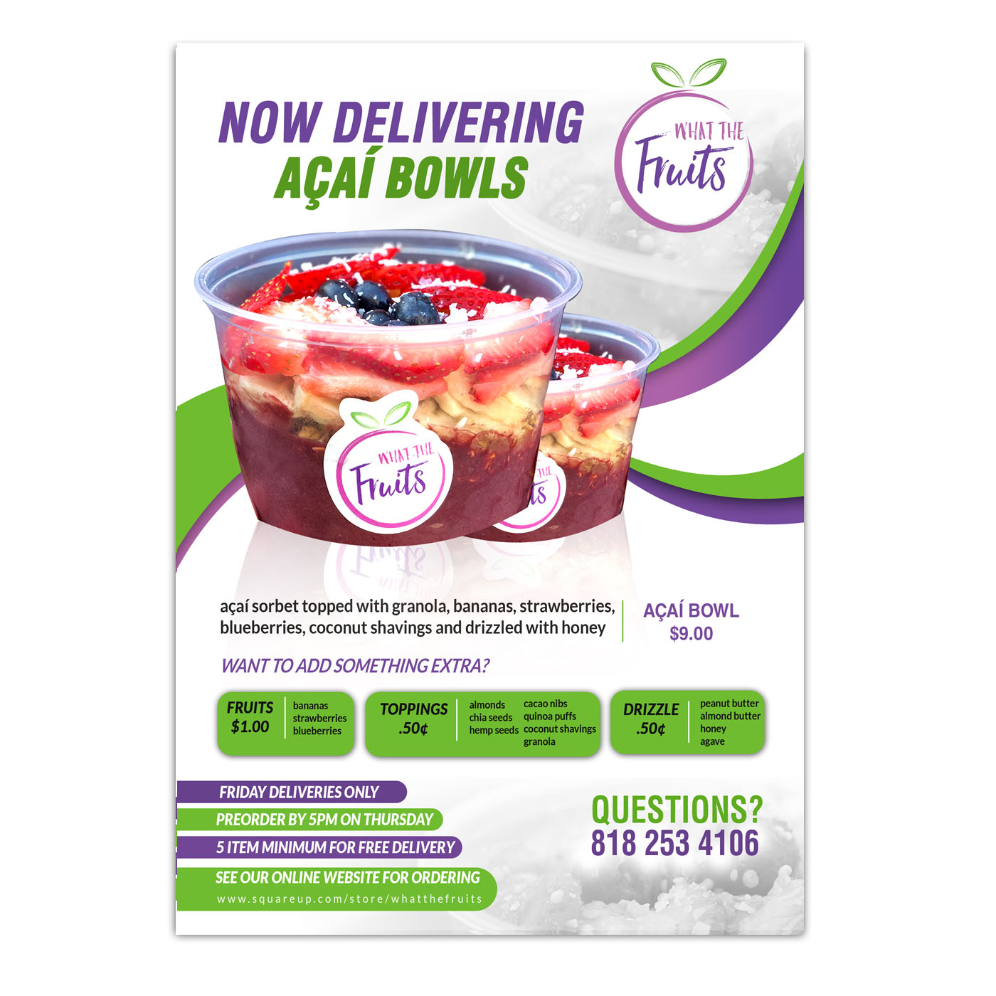 Flyer-Design von n214008 für What The Fruits | Design #17455603