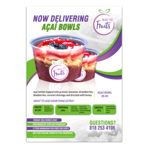 Flyer Design by n214008 for What The Fruits | Design: #17455603