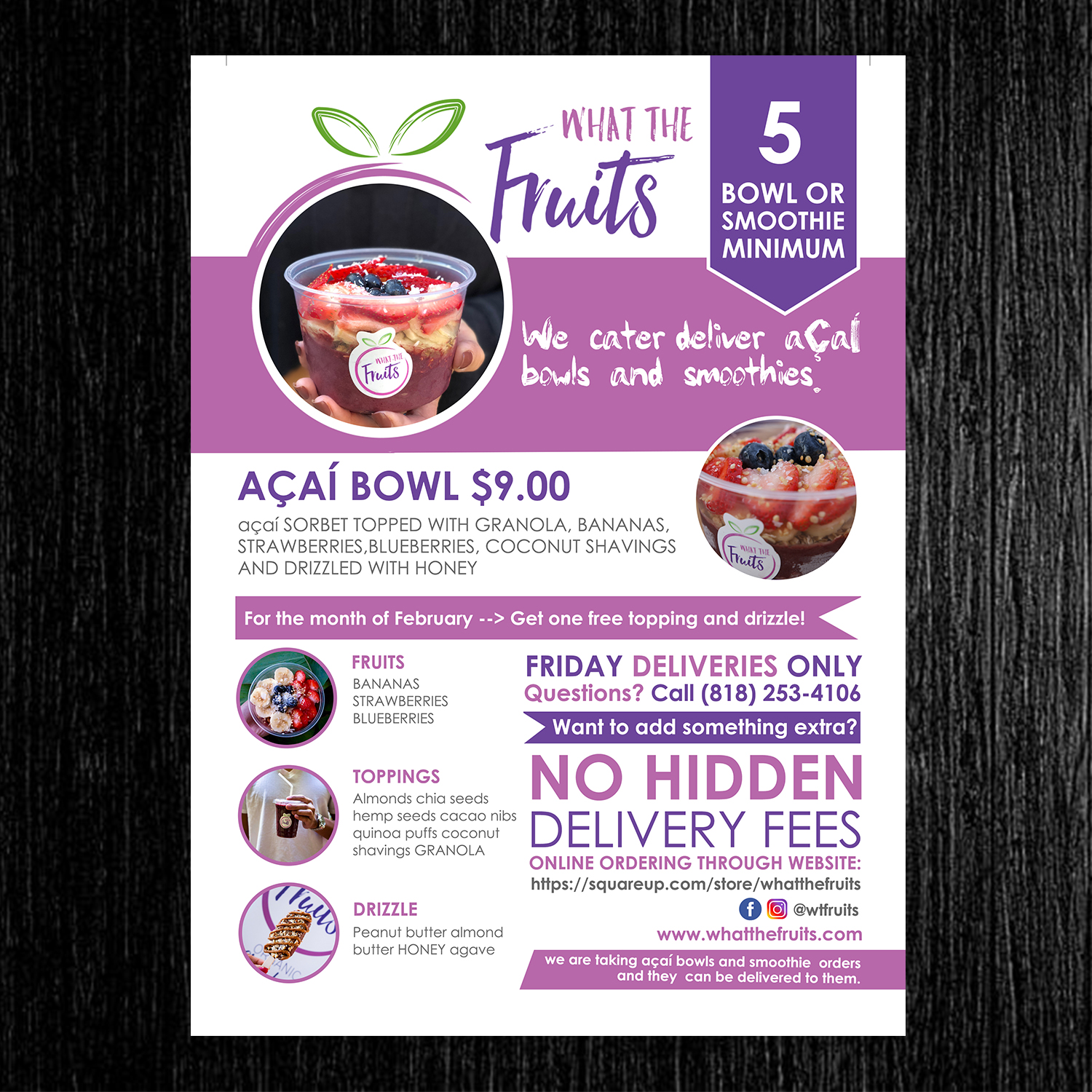 Diseño de Flyer por TuktukiShree para What The Fruits | Diseño #17368566