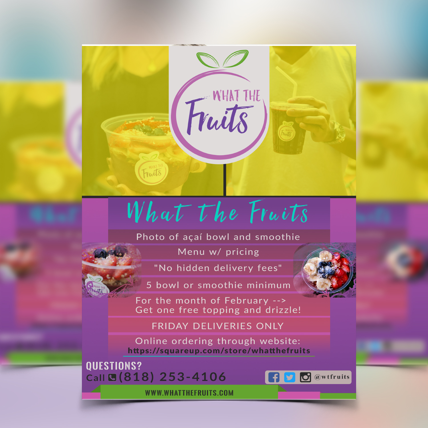 Flyer Design by Tushar Ahmed for What The Fruits | Design #17570328