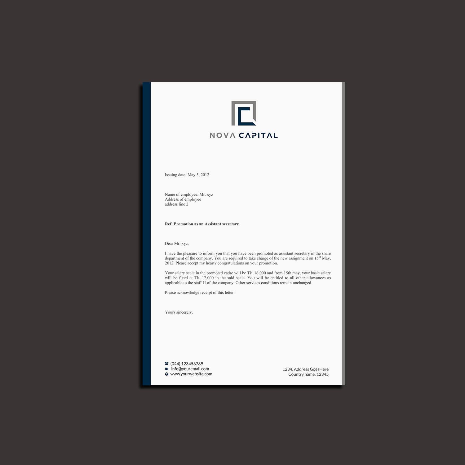 Letterhead Design by Creations Box 2015 for this project | Design #17383077
