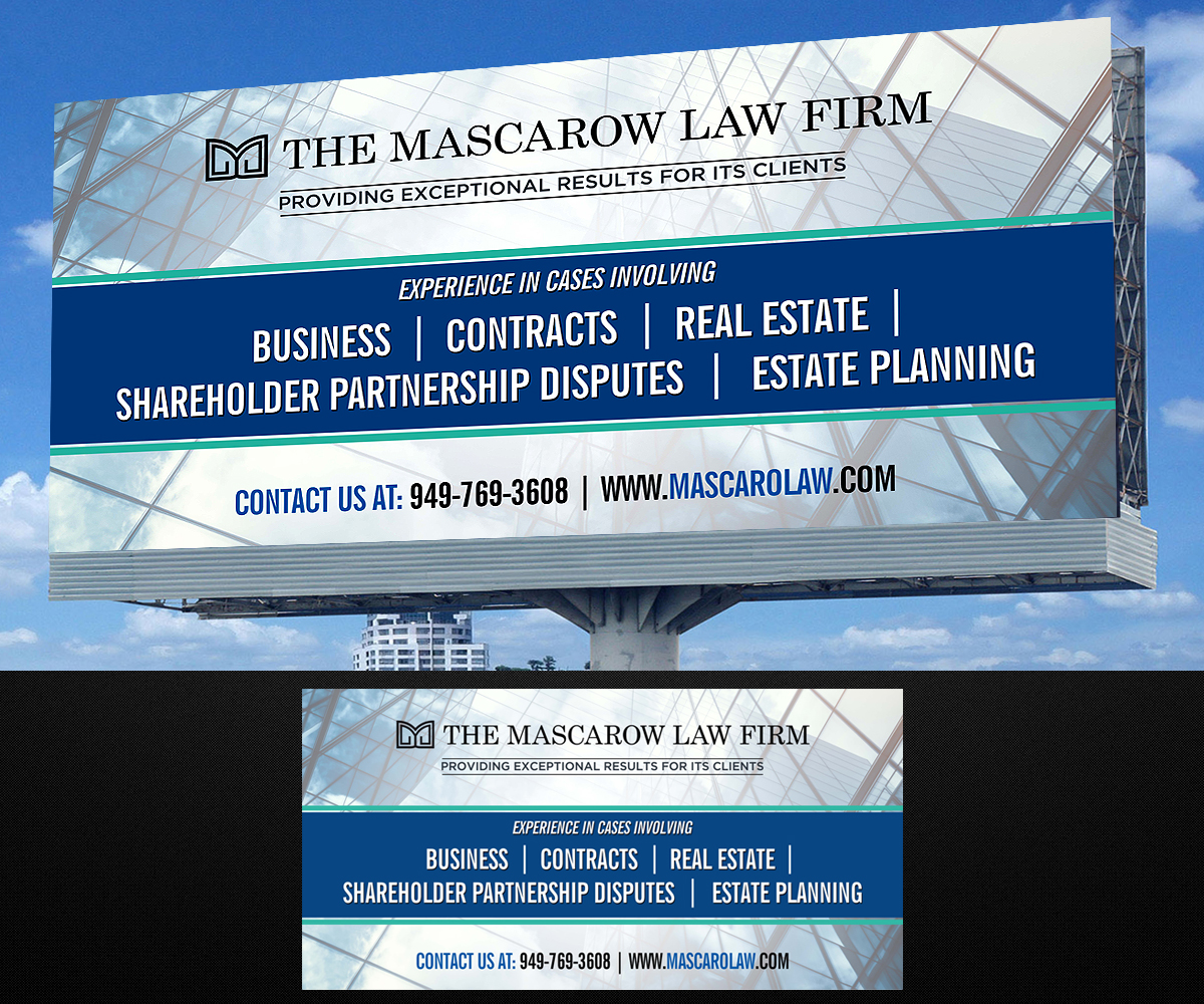 Signage Design by Designers Hub for Mascaro Law Firm | Design #17424886