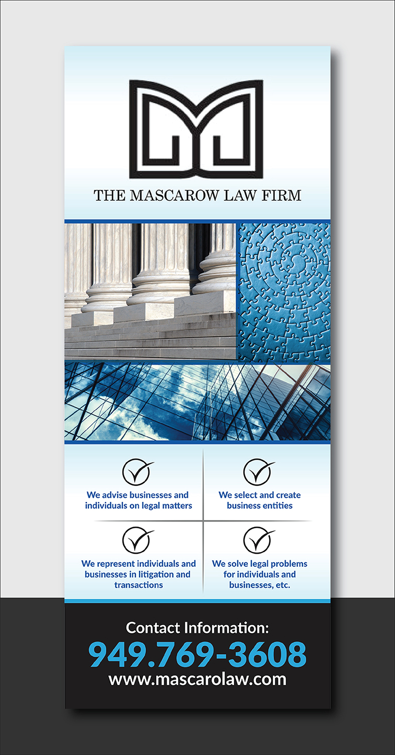 Diseño de Señalética por Deziners Zone para Mascaro Law Firm | Diseño #17366365