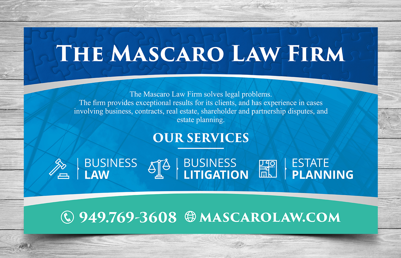 Signage Design by ecorokerz for Mascaro Law Firm | Design #17363657