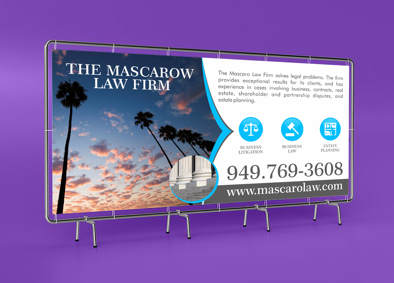 Signage Design by ecorokerz for Mascaro Law Firm | Design #17395700