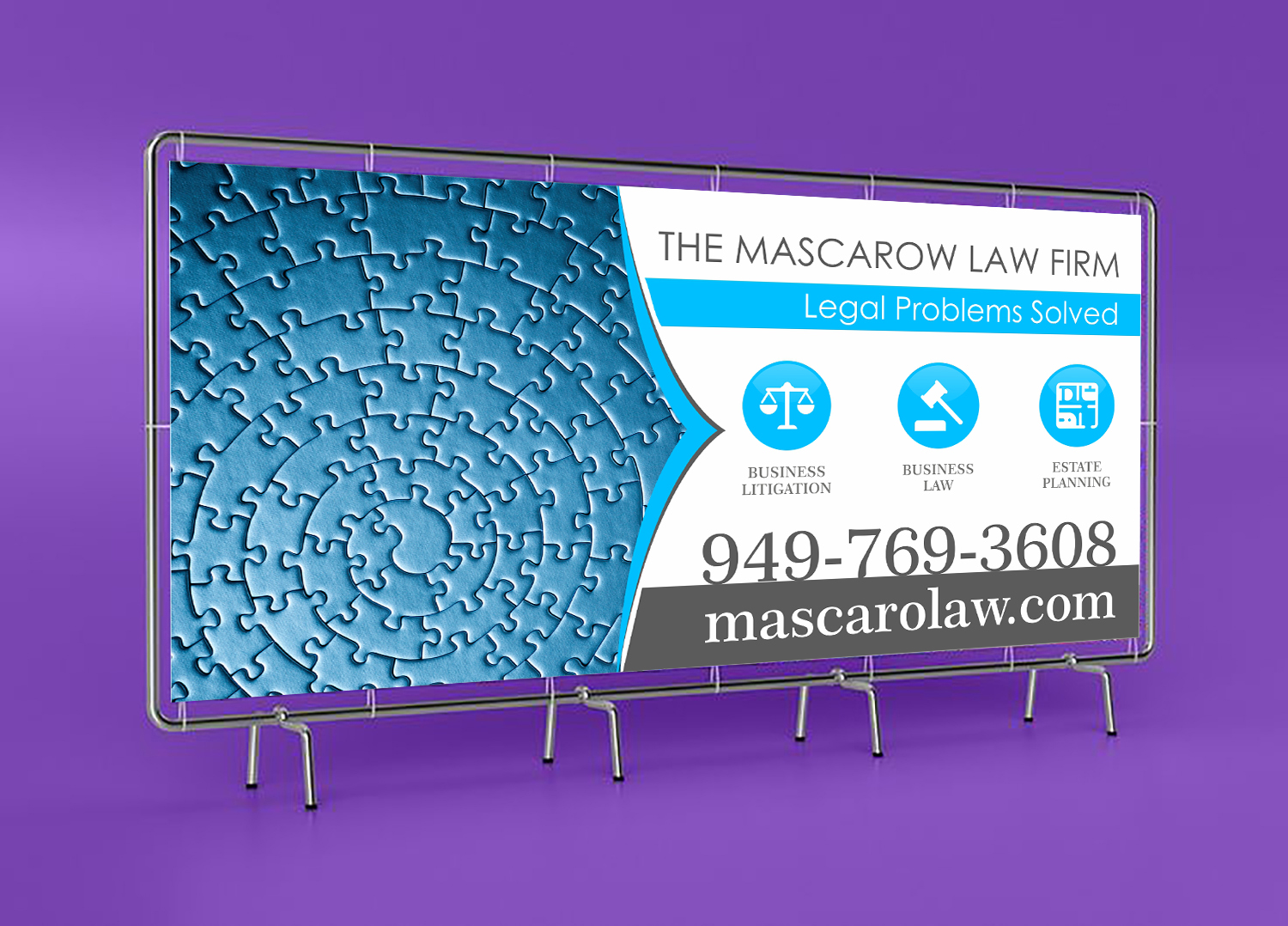 Signage Design by ecorokerz for Mascaro Law Firm | Design #17418159