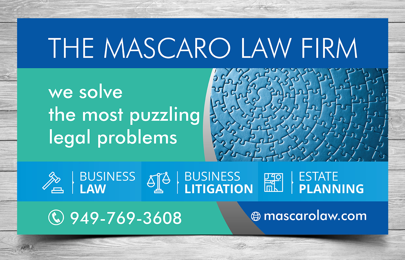 Design de Panneau par ecorokerz pour Mascaro Law Firm | Design #17418517