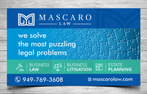 Signage Design by ecorokerz for Mascaro Law Firm | Design #17448020