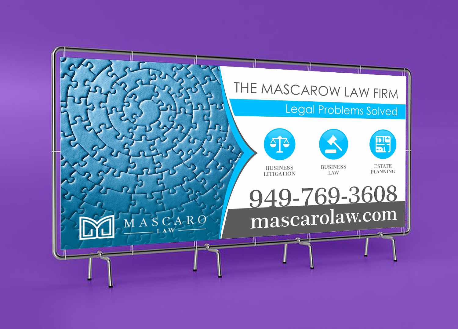 Signage Design by ecorokerz for Mascaro Law Firm | Design #17448324