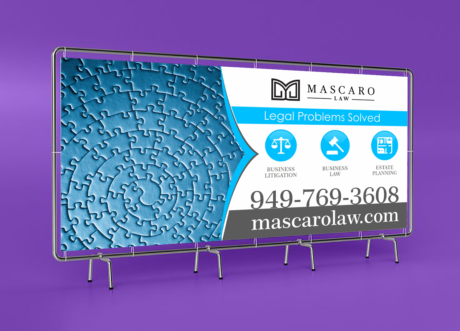 Design de Panneau par ecorokerz pour Mascaro Law Firm | Design #17448325