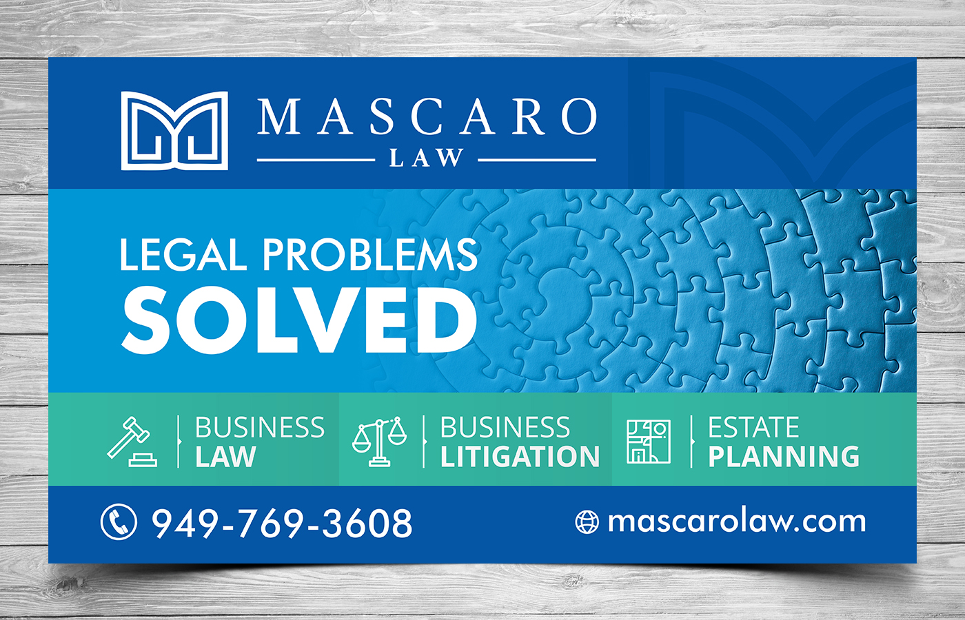 Signage Design by ecorokerz for Mascaro Law Firm | Design #17459943