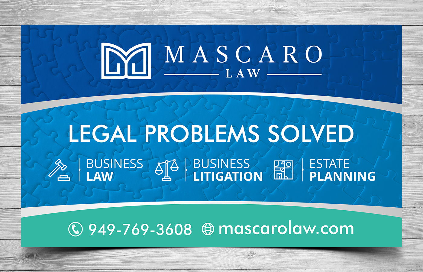 Design de Panneau par ecorokerz pour Mascaro Law Firm | Design #17459944