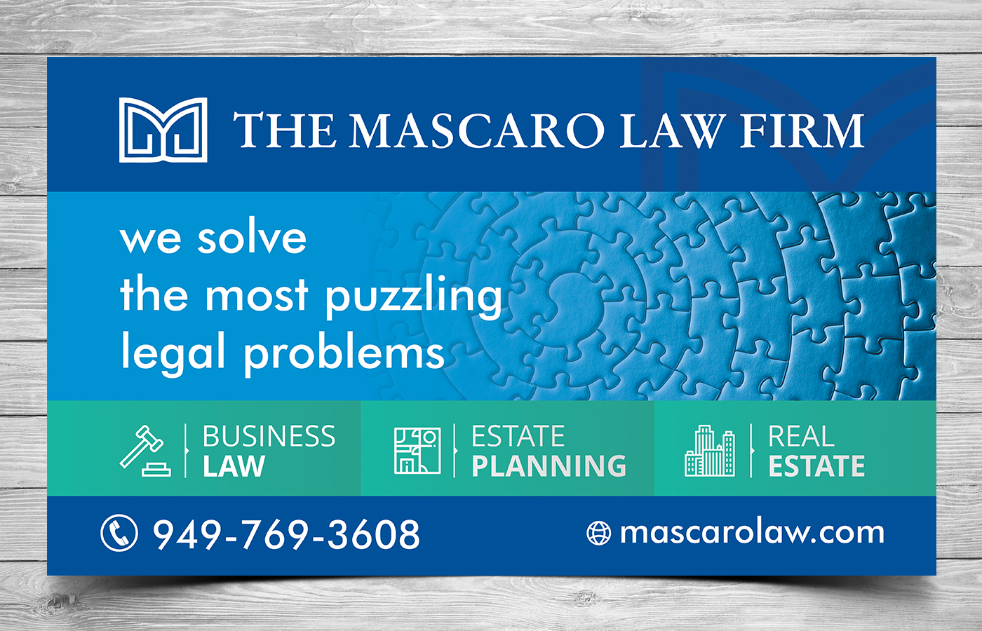Design de Panneau par ecorokerz pour Mascaro Law Firm | Design #17485870