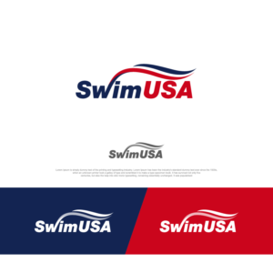 SwimUSA  // or // Swim USA // or // Swim USA Pools | Logo Design by sushsharma99