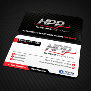 Business Card Design by Sandaruwan for HAWCHARS PANEL & PAINT PTY LTD | Design #17381925