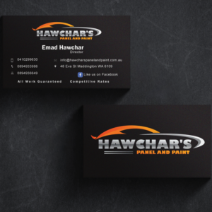 Business Card Design by uglyjohny for HAWCHARS PANEL & PAINT PTY LTD | Design: #17412232