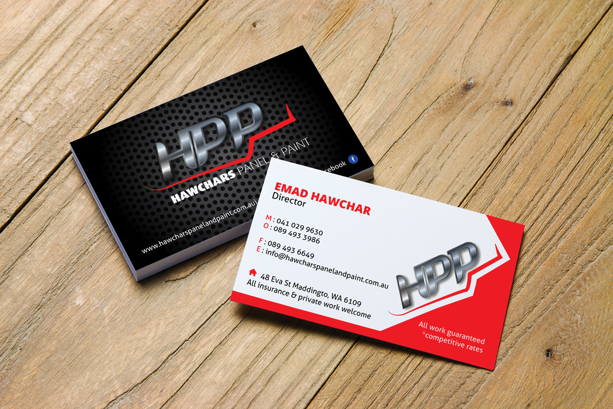 Design de Carte de Visite par JK18 pour HAWCHARS PANEL & PAINT PTY LTD | Design #17383056