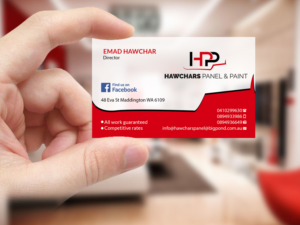 Business Card Design by Creations Box 2015 for HAWCHARS PANEL & PAINT PTY LTD | Design: #17383767