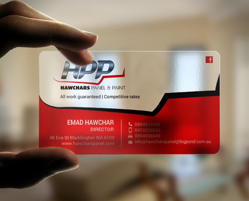 Business Card Design by chandrayaan.creative for HAWCHARS PANEL & PAINT PTY LTD | Design #17377213