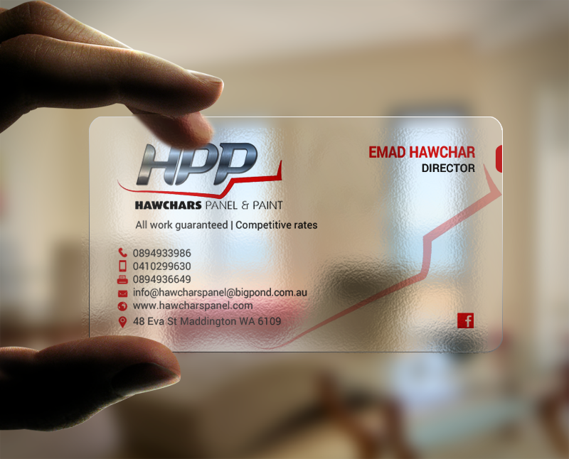 Business Card Design by chandrayaan.creative for HAWCHARS PANEL & PAINT PTY LTD | Design #17377214