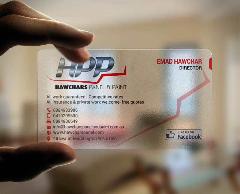 Business Card Design by chandrayaan.creative for HAWCHARS PANEL & PAINT PTY LTD | Design #17402614