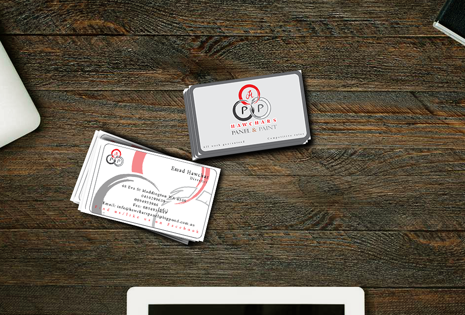 Business Card Design by rahat 4 for HAWCHARS PANEL & PAINT PTY LTD | Design #17384204