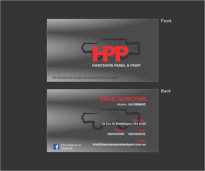 Design de Carte de Visite par Mital Derara 2 pour HAWCHARS PANEL & PAINT PTY LTD | Design : #17387393