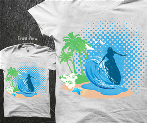 Dylan's Surf T-Shirt Design #3 | Diseño de Camiseta por TRHZ