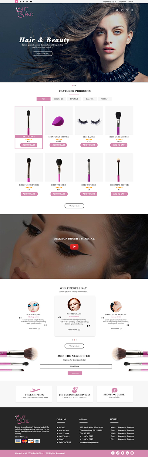 Web Design by bdesigner9 for Buff and Blend | Design #17455414