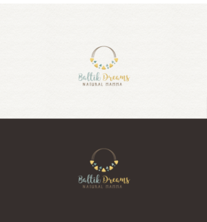 Baltik Dreams is a line for baby teething necklaces which will all have baltik amber *** | Logo Design by ne_padamo
