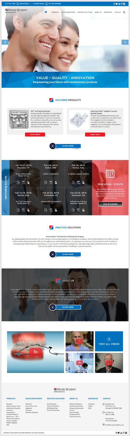 Web Design par -Marc- pour Henry Schein Orthodontics | Design #17504065