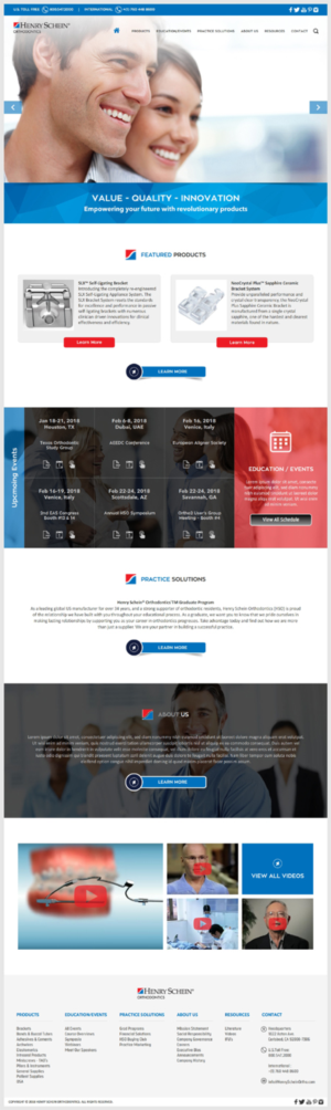 Web Design par -Marc- pour Henry Schein Orthodontics | Design : #17504065