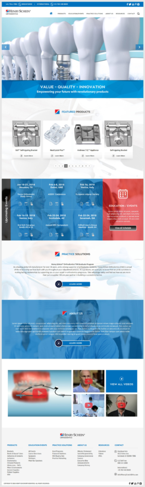 Web Design par -Marc- pour Henry Schein Orthodontics | Design : #17504277