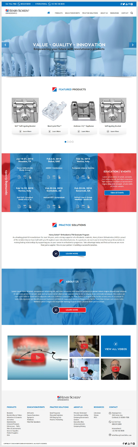Web Design by -Marc- for Henry Schein Orthodontics | Design #17510352