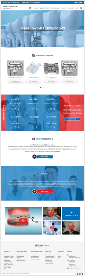 Web Design par -Marc- pour Henry Schein Orthodontics | Design : #17510352